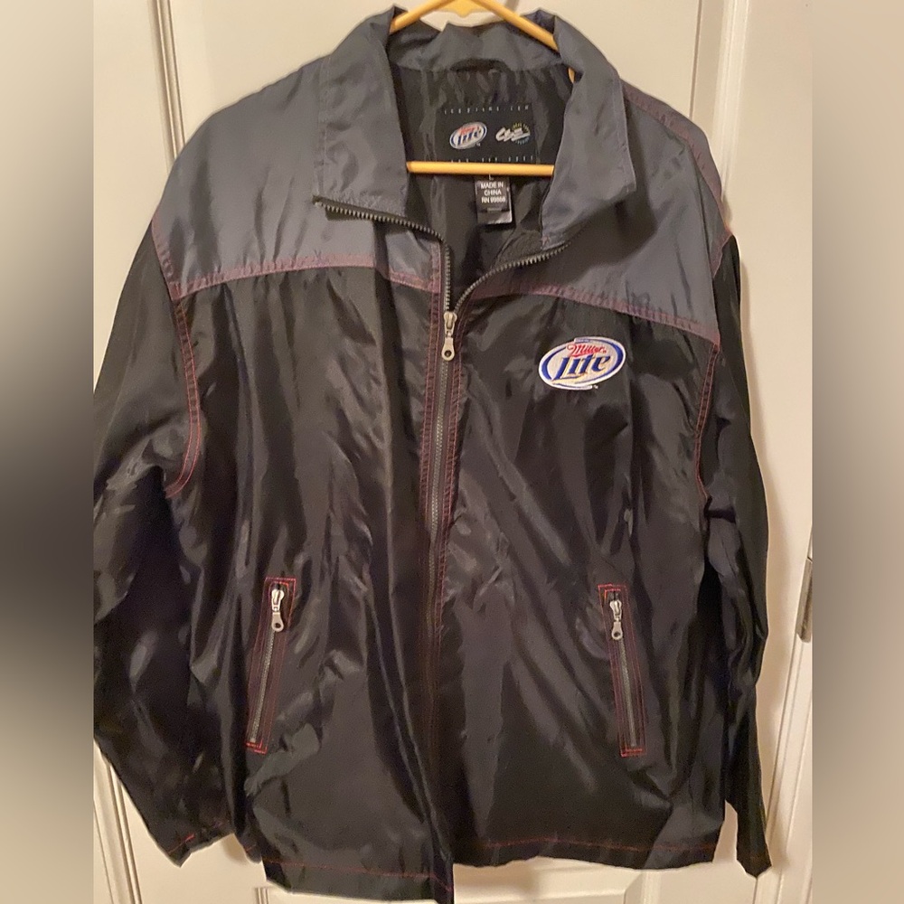 SALE!! Reduced Vintage Miller Lite Harley Davidson Sponsored Windbreaker Jacket